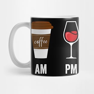 AM Coffee PM Wine Mug